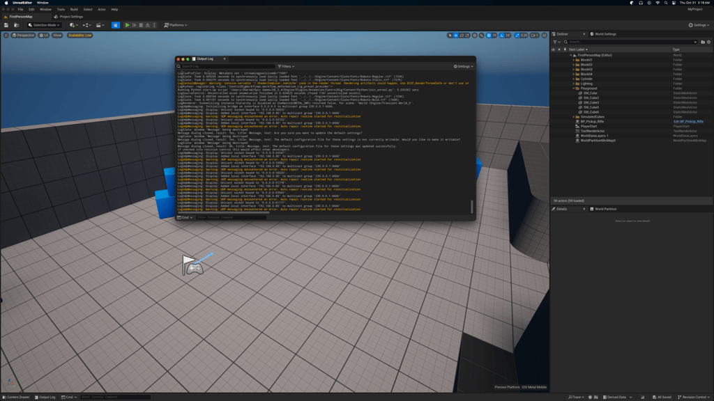 Unreal Engine 5 repeating UDP messaging warning