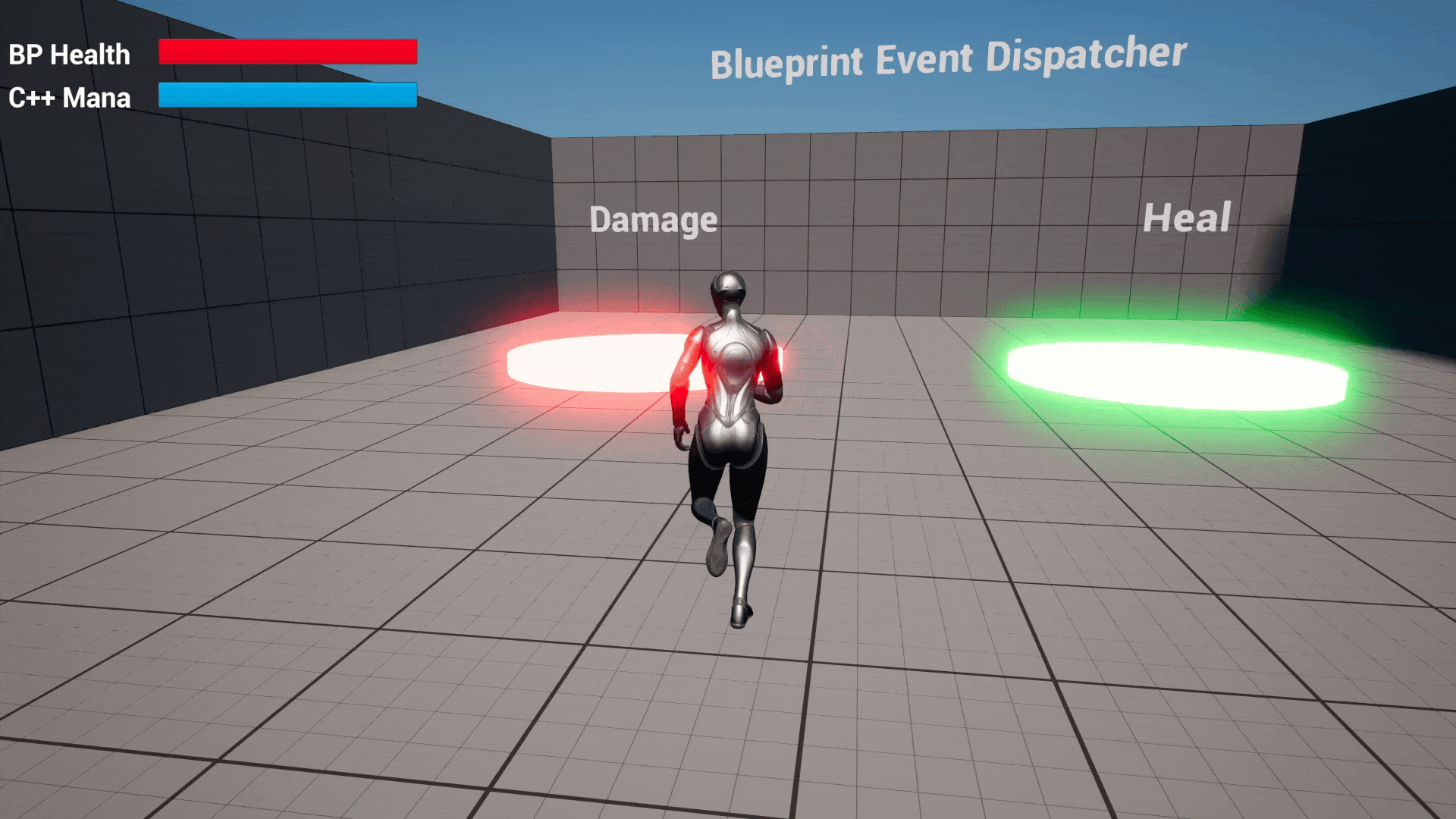 Unreal Engine 5 damage platform event dispatcher updating health bar