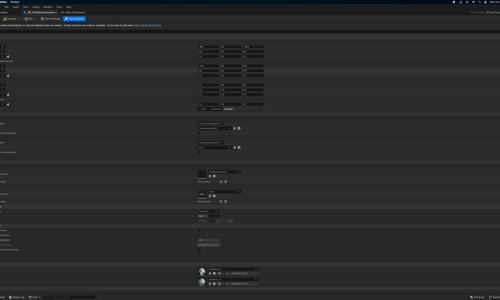 Unreal Engine first person Blueprint class defaults
