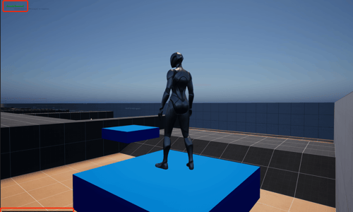 Unreal Engine 5 Quinn standing on platform running the IConsoleCommand generated in the MyCheatManager class