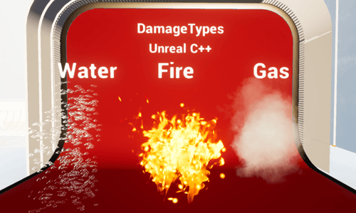 Unreal Engine 5 Demo Room different damage types and particle effects